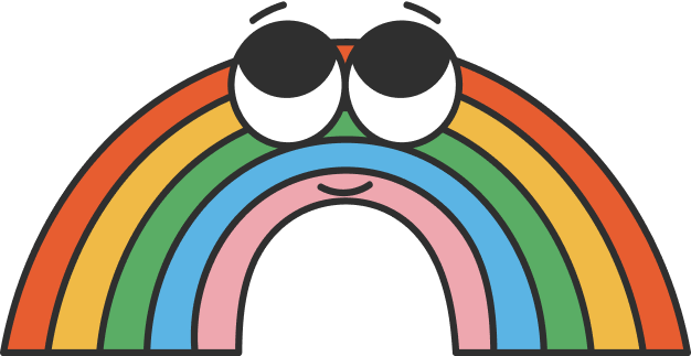 cartoon rainbow